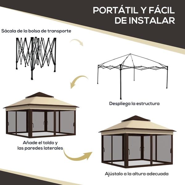 Folding Tent, Justerbar Højde, Myggenet Vægge