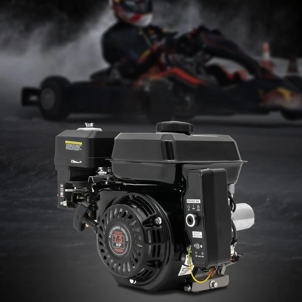 Benzinmotor, 212cc, 7,5 HK, 3600 RPM, Elektrisk Start, Kompatibel med Go-karts og Generatorer