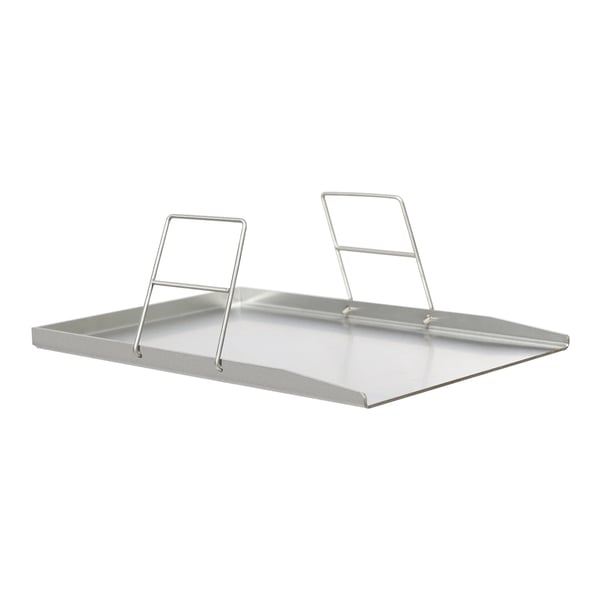 Rustfrit Stål Grillplade, 49 cm x 32,5 cm Størrelse, Tåler Opvaskemaskine,Sølv