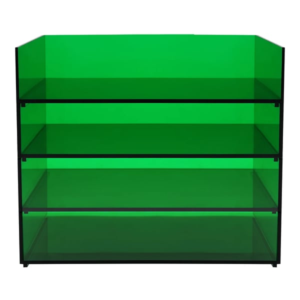 Skrivebordsorganisator, Akrylmateriale, 4 niveauer, 12,4 x 8,66 x 2,56 tommer, Belastningskapacitet 2-3 kg pr. niveau, Moderne stil