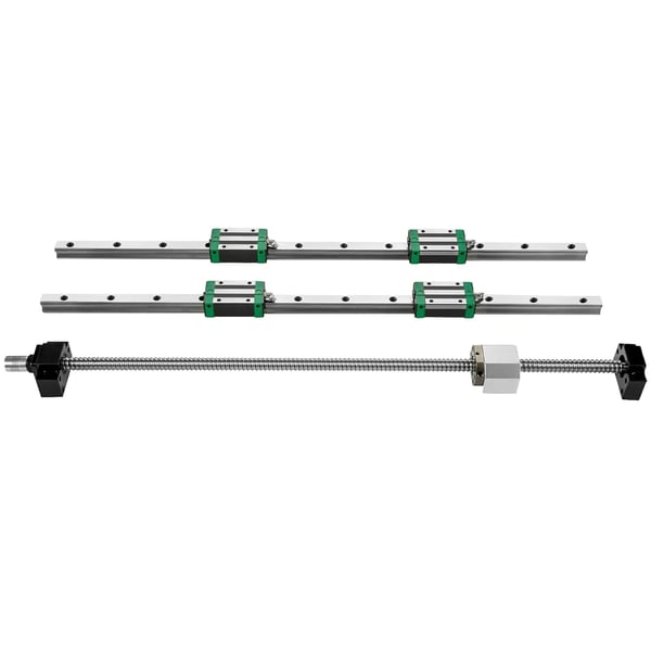 Lineaariohjaimet, 20 mm halkaisija, 1500 mm pituus, 5 mm nousu, DSG2005-mutterikotelo, HGH20CA-vaunu