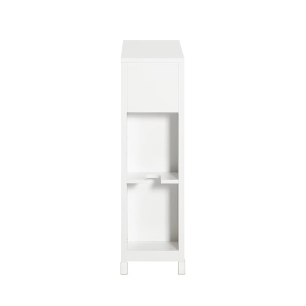 Opbevaringsreol, Aftagelige Kurve, Kompakt Design,HVID