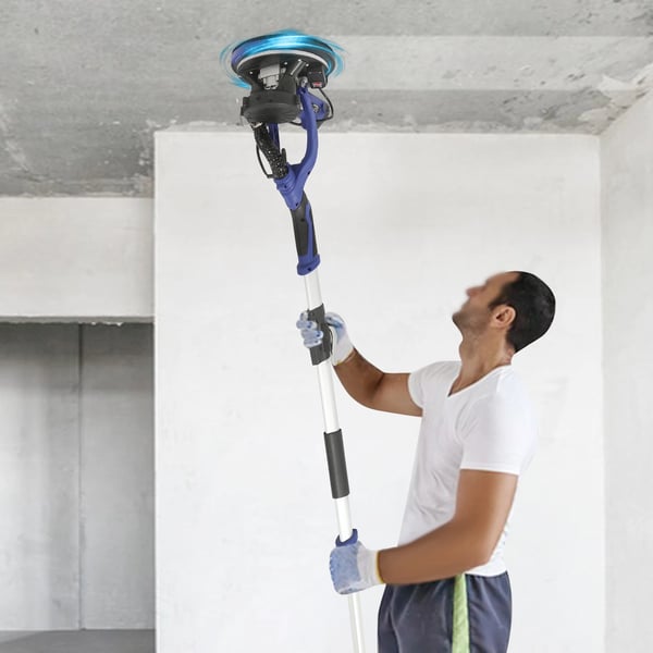 Elektrisk Vægsliber, Justerbar Hastighed, Avanceret Støvudsugning,Blå