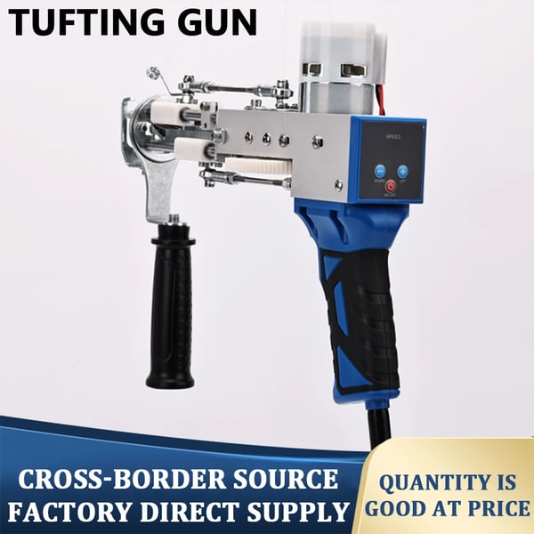 Elektrisk Tæppe Tufting Pistol, Justerbar Hastighed 10-40 Sting/sek, 2-i-1 Klip og Løkke Pile,Digital Display Kit2