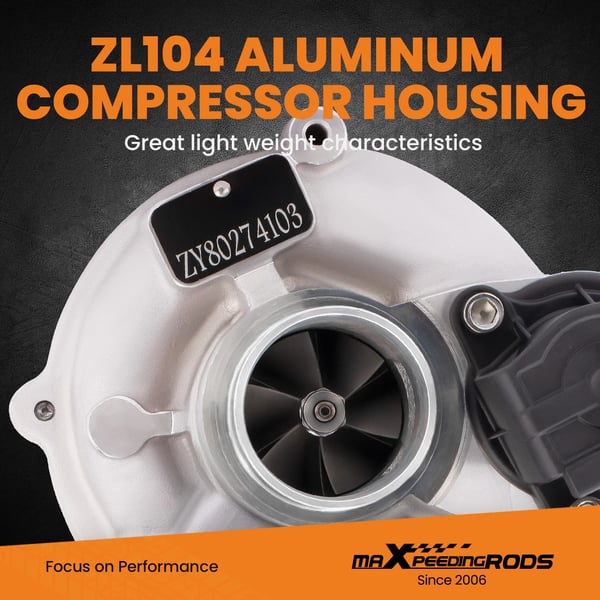 Turbocharger, 128/135/147 kw, Passer til Mini Cooper S R55 R56 R57 R58 R59, Vægt 3,5 kg, Dimensioner 27 mm x 25 mm x 23 mm, Journal Bearing Type