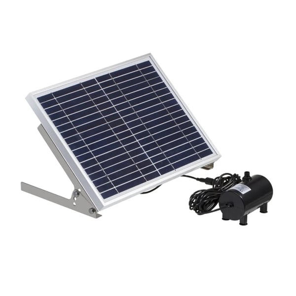 Solvandpumpe, 1000 L/H Flow Rate, 1,5 m Maks. Løftehøjde, Solpanel 17V/10W, IP68 Vandtæt Rating, ABS & Glas Materiale