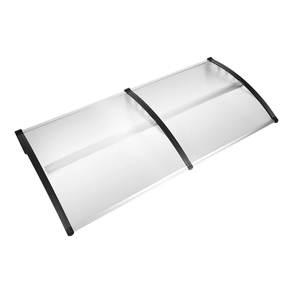 Døroverdækning, vægmonteret, polycarbonatmateriale, 5mm tykkelse, moderne bue design, vejrbestandig