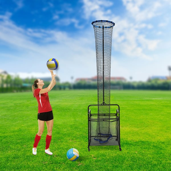 Volleyball Sætte Træner, Justerbare Vinkler, Bærbart Design,Sort og Blå