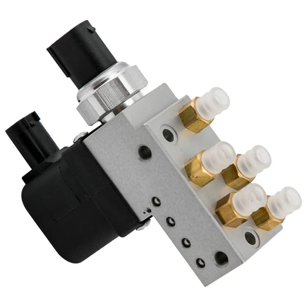 Luftaffjedringsventilkontrolenhed, Længde 11,5 cm, Bredde 10 cm, Højde 7,5 cm, Vægt 340 gram, OEM A2113200158