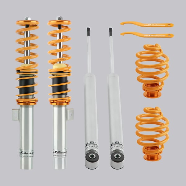maXpeedingrods Coilovers til BMW E46, Justerbar Højde, Ikke-Justerbar Dæmper, Stærk Konstruktion