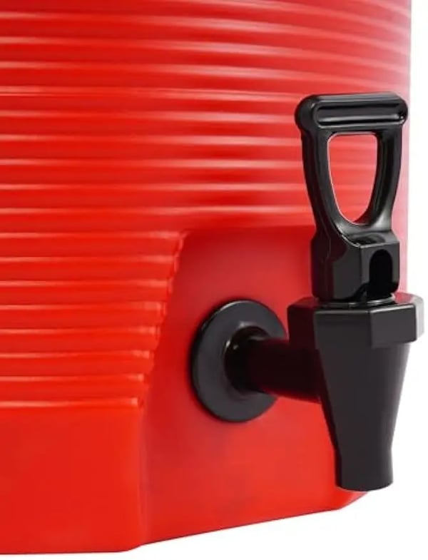 Drikkevaredispenser, 17 liter kapacitet, rustfrit stål materiale, 1 vandhane, temperaturbevarings tid: 8 timer, dimensioner: 30 cm x 43,5 cm