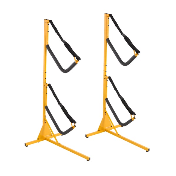 Kajakholder Stativ, Maksimal belastning 240 lbs, Størrelse på stativ 28x24x57 tommer, Størrelse på krog 20x22 tommer, Materiale Stål og Nylon