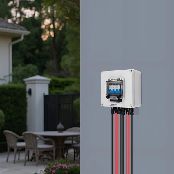 Fotovoltaisk DC-afbryder, 30A sikring, vandtæt design,HVID