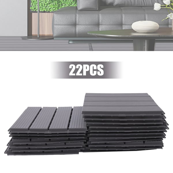 Puutarhan lattialaatat, tee-se-itse asennus, vedenpitävä muotoilu,22PCS