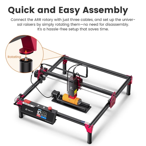 10W Laser Graver, Præcisionspunktstørrelse 0,05*0,1mm, Graveringhastighed 12.000mm/min,DIY KIT MK2 10W