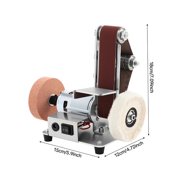 Hihnasorvi, 7-nopeus säädettävä, 110-240V syöttöjännite, 4000-9000rpm pyörimisnopeus, pöytämallinen, 304 ruostumatonta terästä