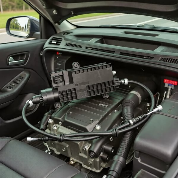 Elektrisk Parkeringsbremse Aktuator, Passer til Mercedes V-Klasse og Vito, Drifts spænding 12V, Højkvalitets plast, CE Certificeret, Dimensioner 20 cm x 15 cm x 10 cm