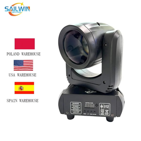 LED Moving Head Light, 150W Strømforbrug, Dimensioner 23,5x16x33 cm, Vægt 6 kg, 12 Kontrolkanaler, RGBW 4-i-1 Lyskilde