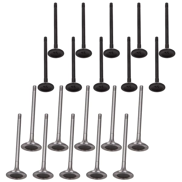 Motorindsugningsudstødningsventiler, Hoved 31mm x Stamme 6mm x Længde 104.3mm, Hoved 27mm x Stamme 6mm x Længde 103.3mm