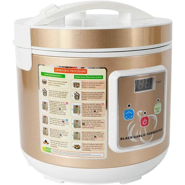 Musta valkosipuli fermentointilaite, 5L kapasiteetti, 12-15 päivän fermentointi, energiatehokas lämmitys