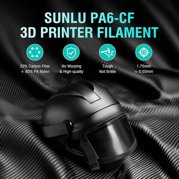 3D Filament, 1,75 mm halkaisija, korkean lämpötilan kestävyys,Musta