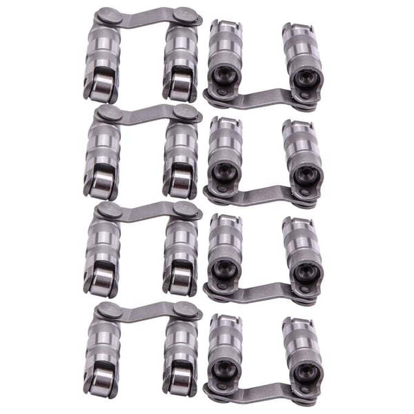 Hydraulisk rulleløfter, højstyrkekromlegeret stål, CNC-bearbejdet, passer til Big Block V8, diameter 0.9055 tommer, 8 par inkluderet
