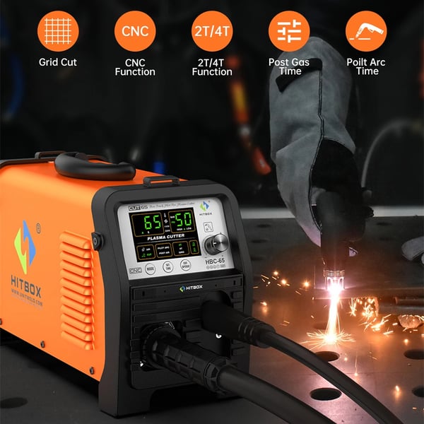 Plasma Cutter, Digital LED Skærm, Ikke-kontakt Skæringsteknologi,HBC65, EU stik