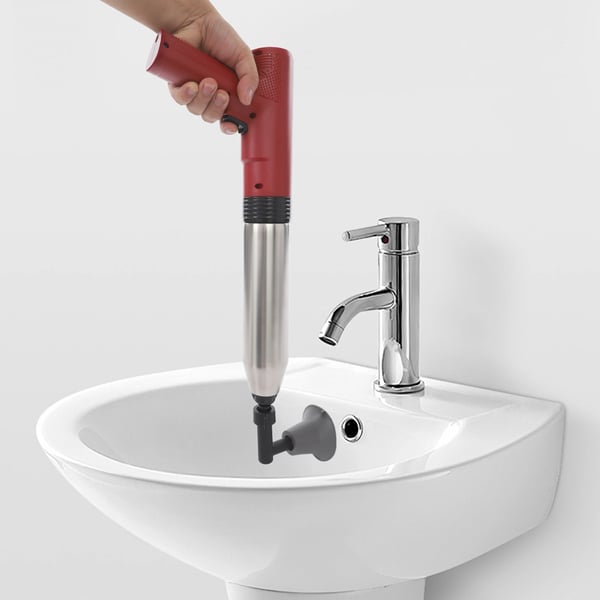 Elektrisk Toiletplunger, Højtryksluftmekanisme, Alsidig Afløbsblokering,Rød