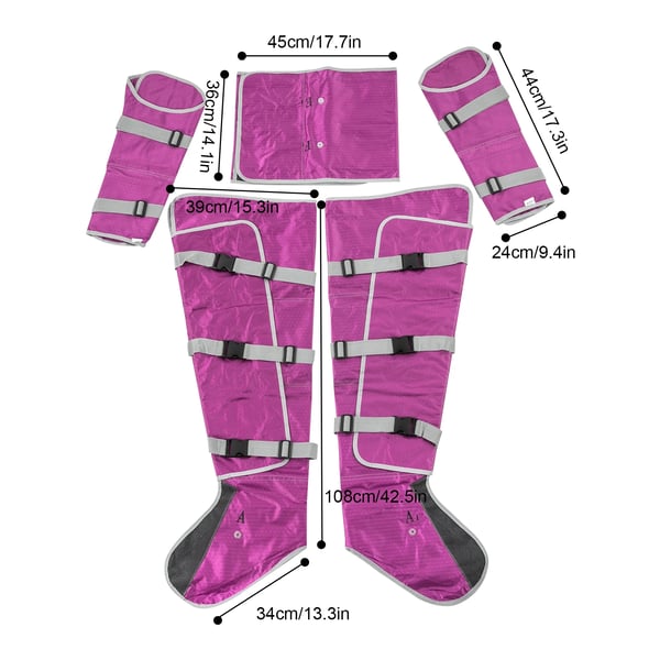 Pressoterapi Maskine, Kropsformende Enhed med 60°C Opvarmning til Lymfedrænage & Kropsformning, 3 Tilstande