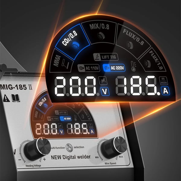 Svejser, Multifunktionel 4 i 1, Intelligent Kontrolsystem,MIG185II