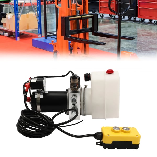 Hydraulisk Pumpe, 800W Effekt, 1,5L Kapacitet,HVID, 12V, EU