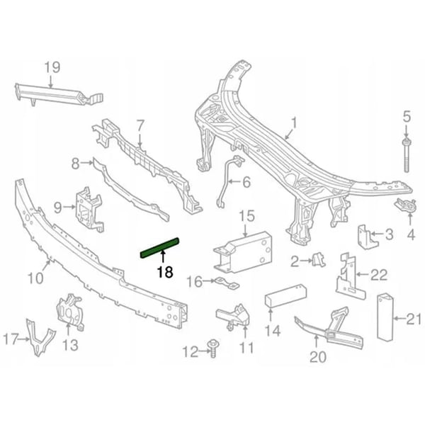 Radiator Støttebeslag, Holdbar Metal Konstruktion, Kompatibel med Mercedes-Benz C Klasse W205,1stk