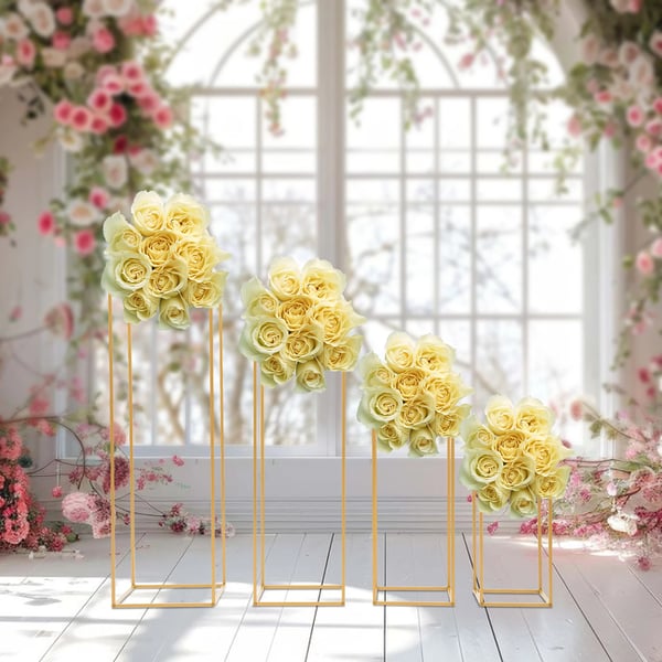 Blomsterstand, Elegant Design, Alsidig til Begivenheder,Guld, M
