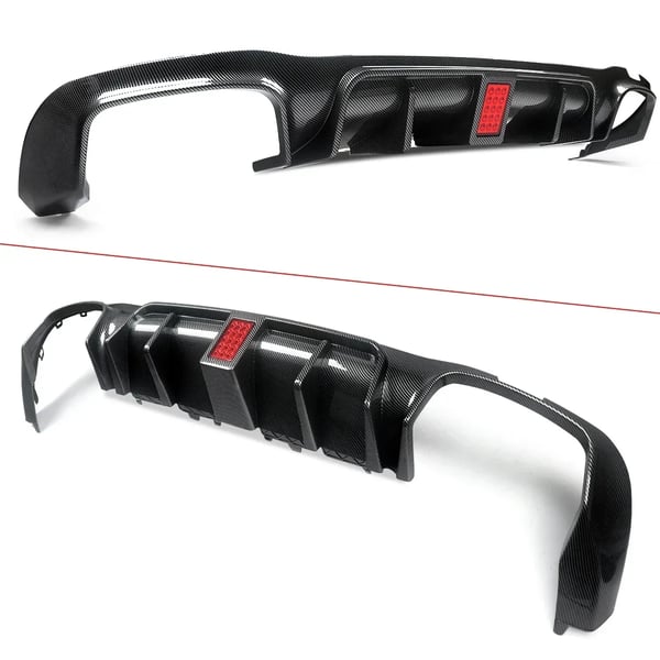 Bageste kofanger diffuser, PP plastkonstruktion, kompatibel med AMG-Line modeller,kulstoffiberfarve