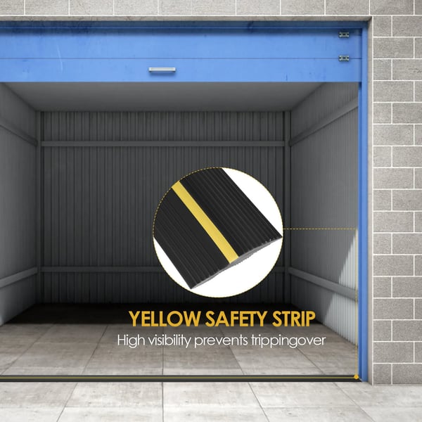 Garage Dør Tætningsstrimmel, Vejrbestandigt Design, Universel Pasform,3M, 90mm, sort gul