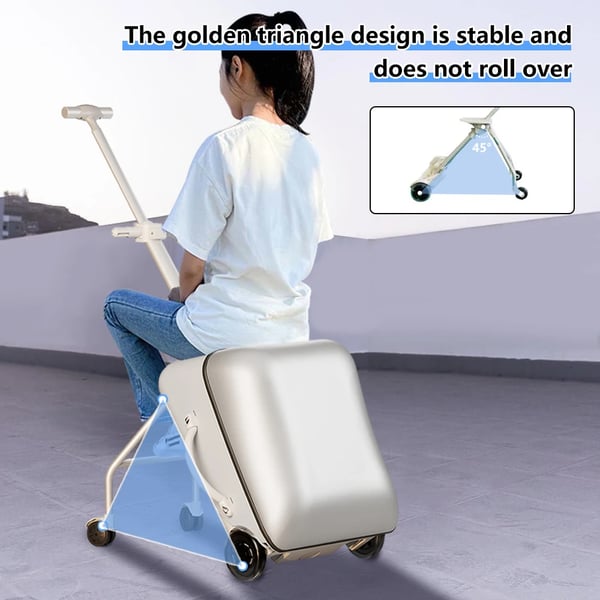 Rullende bagage, 360° roterende hjul, holdbar metallisk konstruktion,Sølv