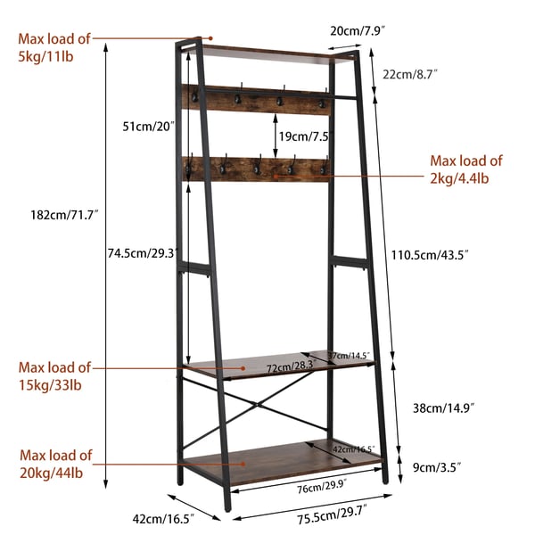 Klädhängare, Robust Metallram, Multifunktionell Design,svart