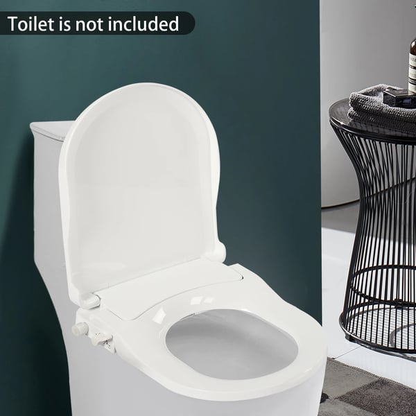 Bidet Toilet Sæde, Dobbelt Dyse System, Dimensioner 48*35*7.8 cm, Sæde Størrelse 28.4*21.8 cm, Slangens Længde 60 cm, Vandtryk Område 0.08-0.8 Mpa