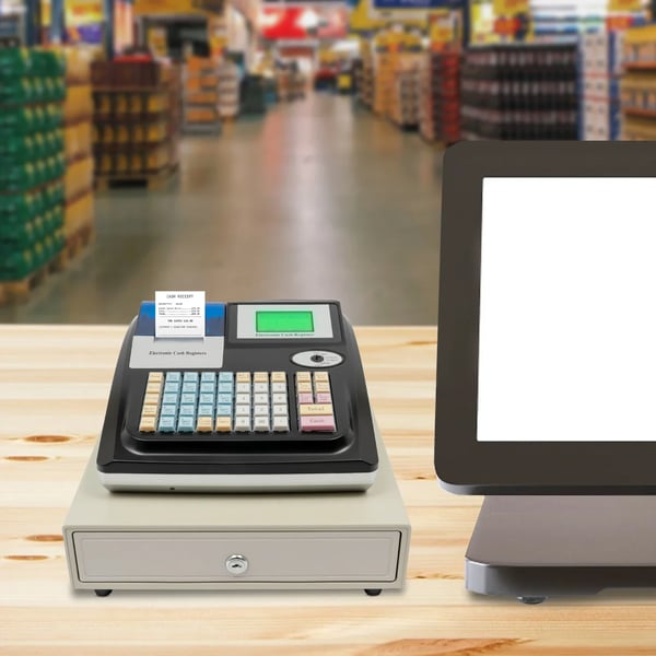 Elektronisk Kasseapparat, Dobbelt-Display, Pengeskuffe, Høj Kompatibilitet