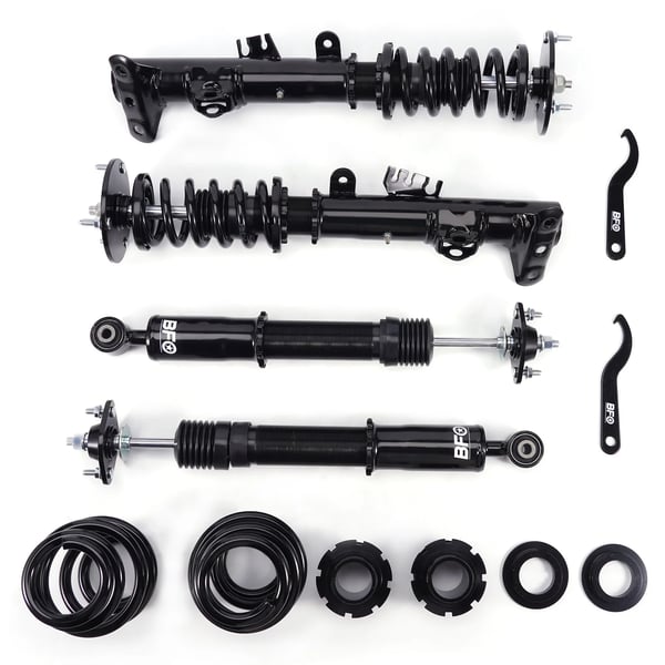 Coilovers til BMW 3 Series E36 Coupe, Justerbar Højde, Twin-Tube Design, Holdbar Stål Konstruktion