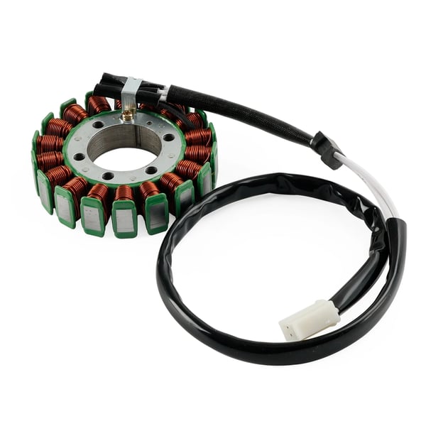 Generator Stator, Højkvalitets kobberviklinger, Temperaturmodstand op til 200°C, Kompatibel med Kawasaki Ninja 2005-2011, 3 ledningskonfiguration