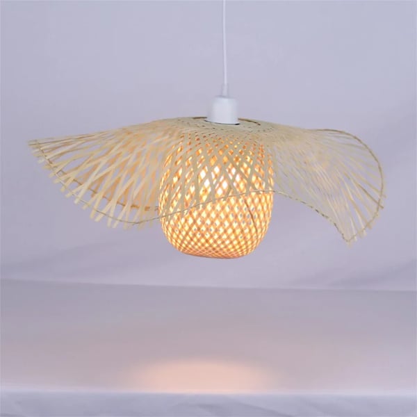 Pendellampe, Bambusmateriale, Integreret LED,Ingen pære, Dia55cm