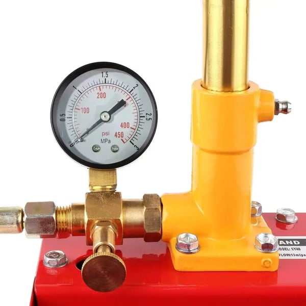 Hydrostatisk Trycktestpump, 5L Kapacitet, Maximalt Tryck 25 bar, Dubbel Ventilsystem, 1,8m Slanglängd, Rostfritt Stål Konstruktion