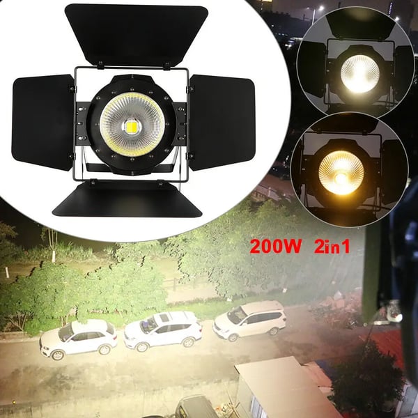 LED Scene Lys, 200W, 45° Linse, AC 90-240V, Lysstrøm 2000-82000, Selvstændig