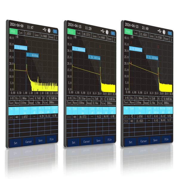 Optisk Tidsdomæne Reflektometer, Maksimal Testafstand 60 km, Maksimal Dynamisk Område 24 dB+22 dB, Fibertype Single Mode, Dimensioner 176x85x42 mm