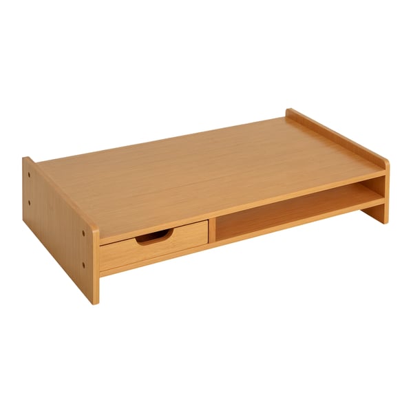 Monitorstand, Bambusmateriale, Ergonomisk Design,Naturlig