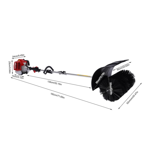 Bensiini-powered kävelyyn käytettävä harja, 2.3HV moottori, 58cm harjan leveys,Bensiini