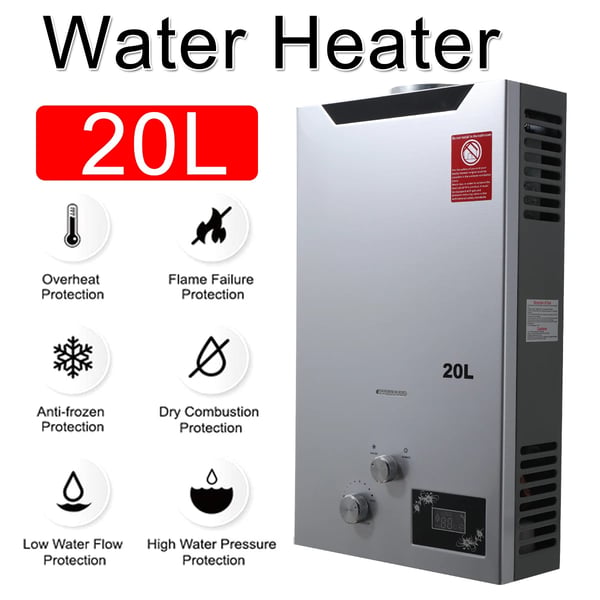 Tankless Vandvarmer, Øjeblikkelig Varmt Vand, Kompatibel med Propan Systemer,20L