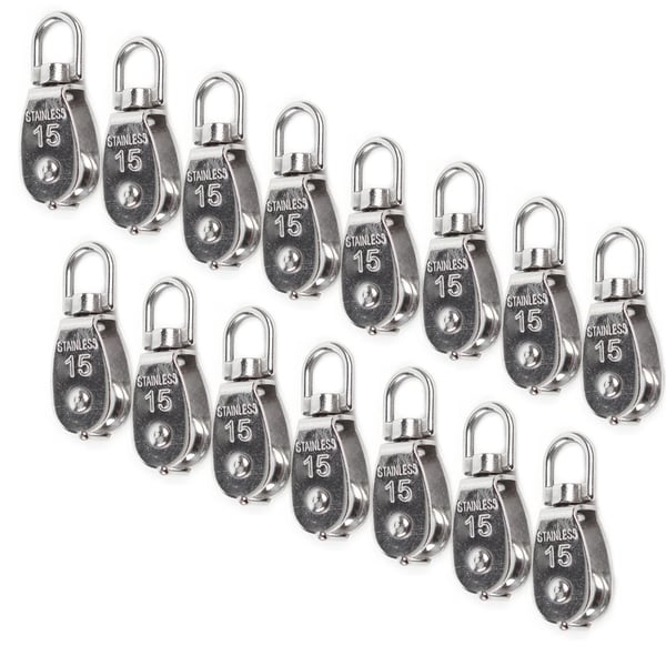 Remskesystem, 15mm Diameter, 35kg Belastningsevne, 360-Graders Rotation, 62mm Højde, 11.02mm Øje Diameter