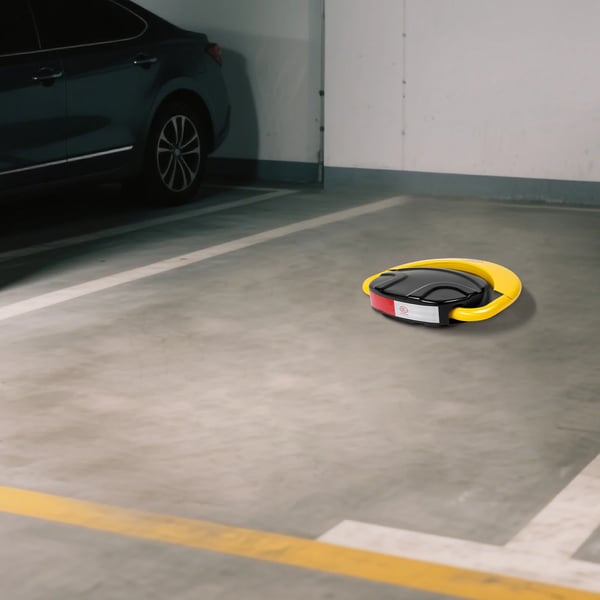 Parkeringslås, Fjärr- och Handkontroll, Vattentålig Design,Gul